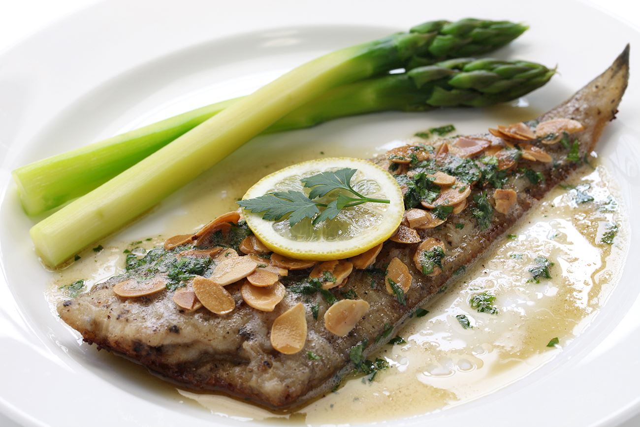 Sole Beurre Blanc Traditional Saltwater Fish Dish From