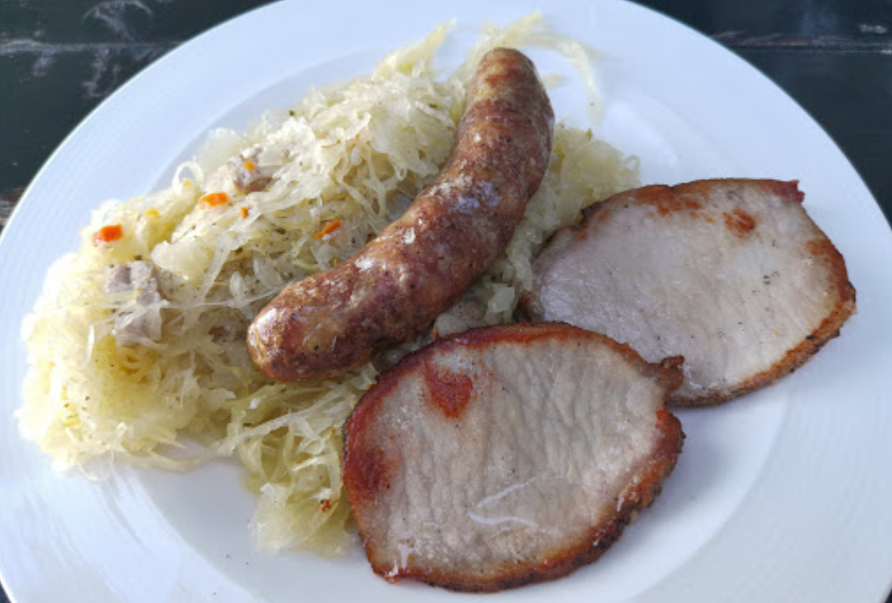 Istarski Ombolo I Kobasice S Kiselim Kupusom Traditional Pork Dish Istarski Ombolo I Kobasice S Kiselim Kupusom Traditional Pork Dish