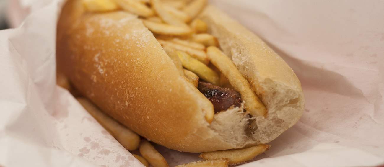Merguez Frites Traditional Street Food From France
