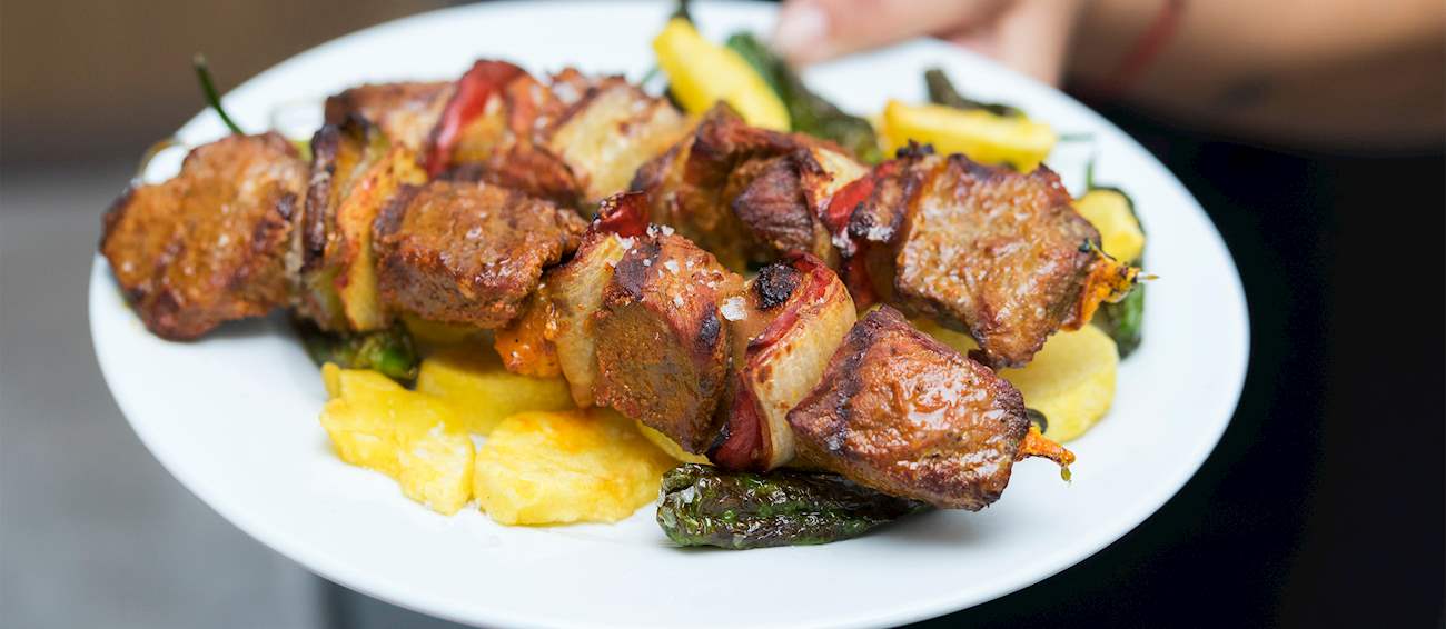 Brochettes Traditional Meat Dish From Rwanda