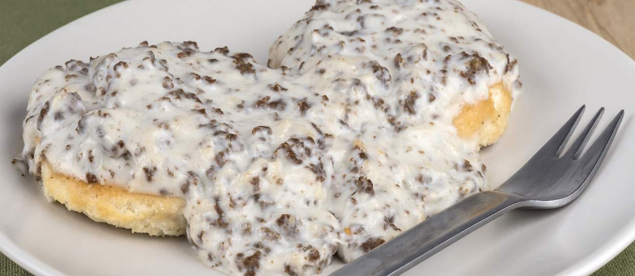 Sausage Gravy Traditional Breakfast From Southern United States
