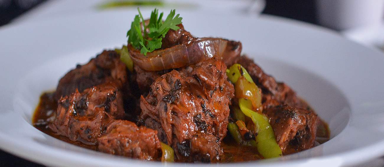 Chivo Guisado Traditional Stew From Dominican Republic, Caribbean