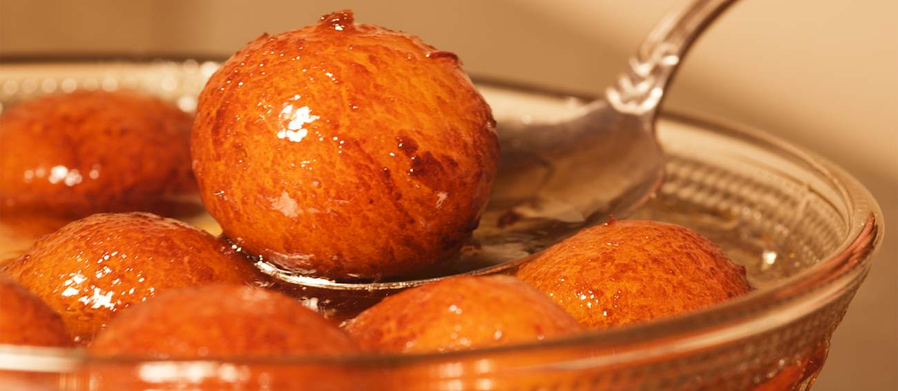 Goolab Jamoon Traditional Deepfried Dessert From Trinidad and Tobago