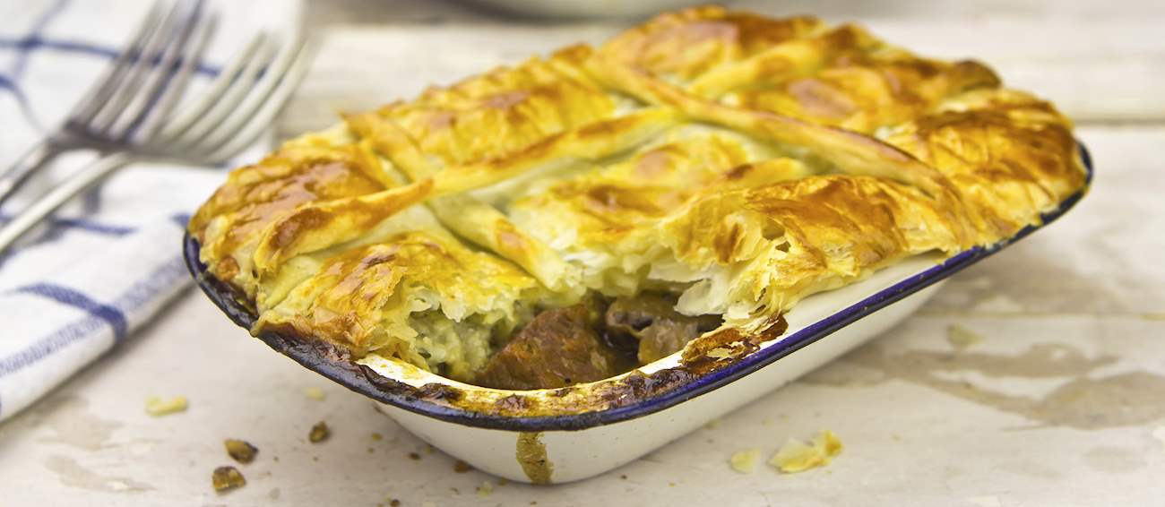 Beef And Guinness Pie Traditional Savory Pie From Ireland
