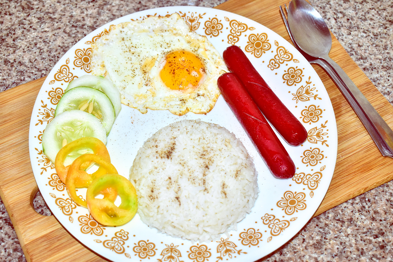 Hotsilog Traditional Breakfast From Philippines Southeast Asia