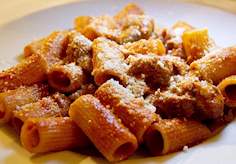 Rigatoni Con La Pajata Traditional Pasta From Rome Italy