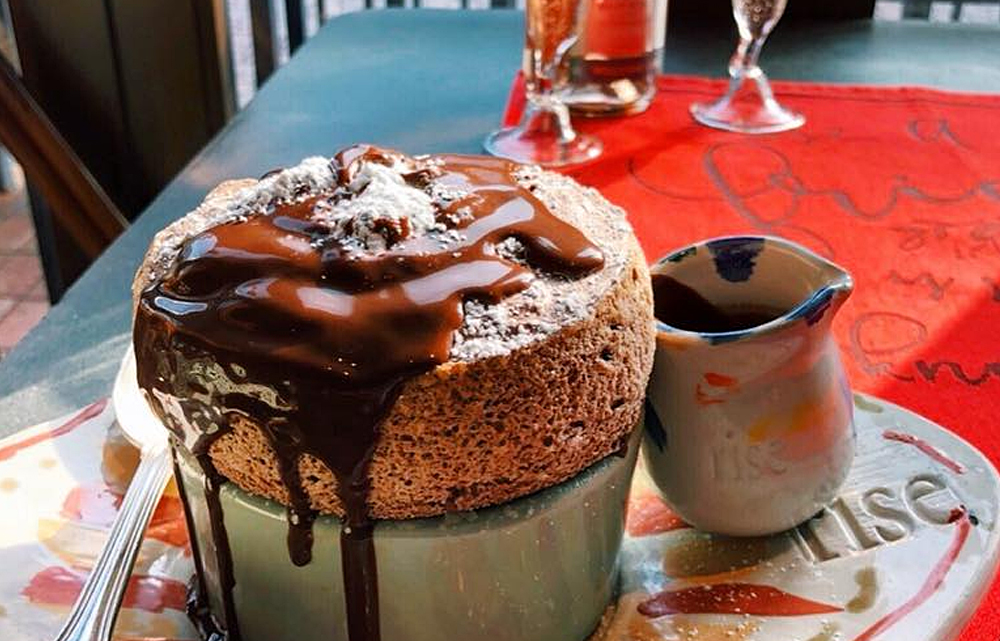 Soufflé au Chocolat Traditional Chocolate Dessert From France