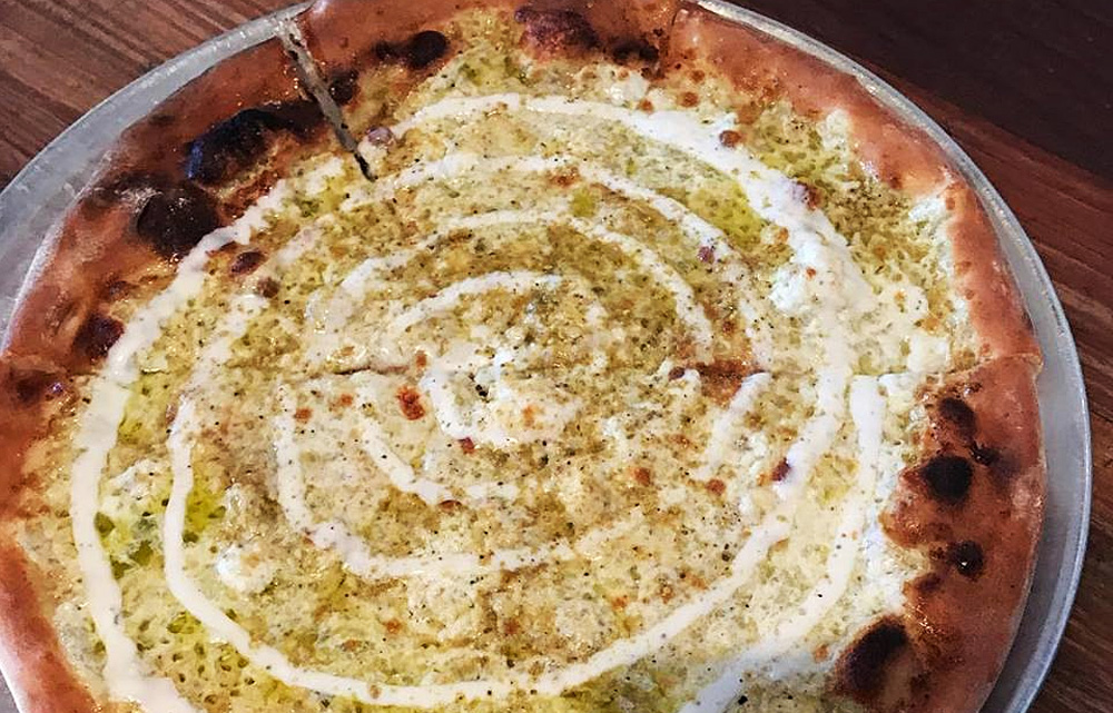 Pizza Pesto Genovese Traditional Pizza From Italy