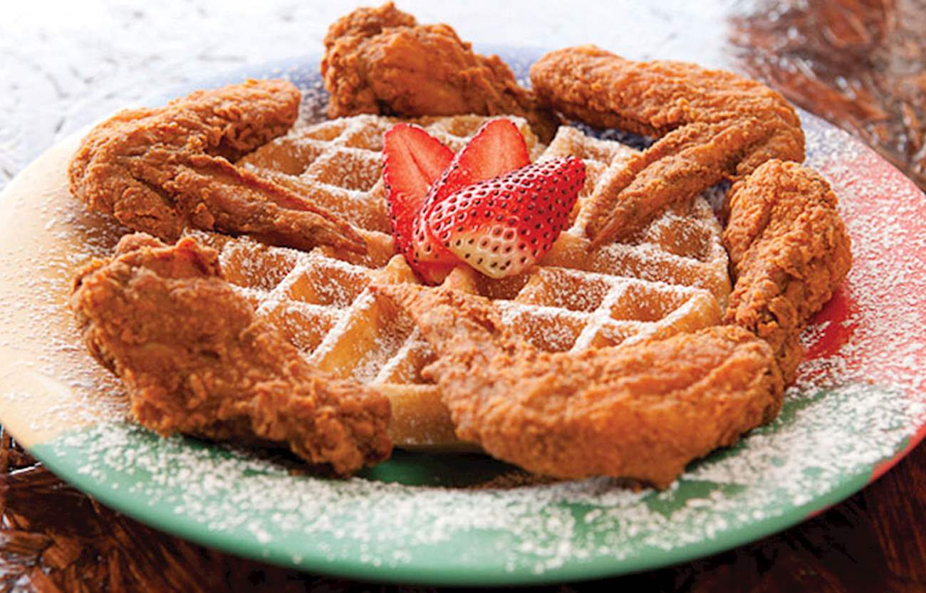 Chicken And Waffles In The Breakfast Klub TasteAtlas authentic restaurants