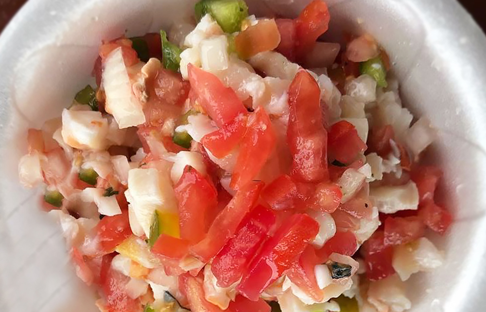 Conch Salad Traditional Salad From The Bahamas, Caribbean