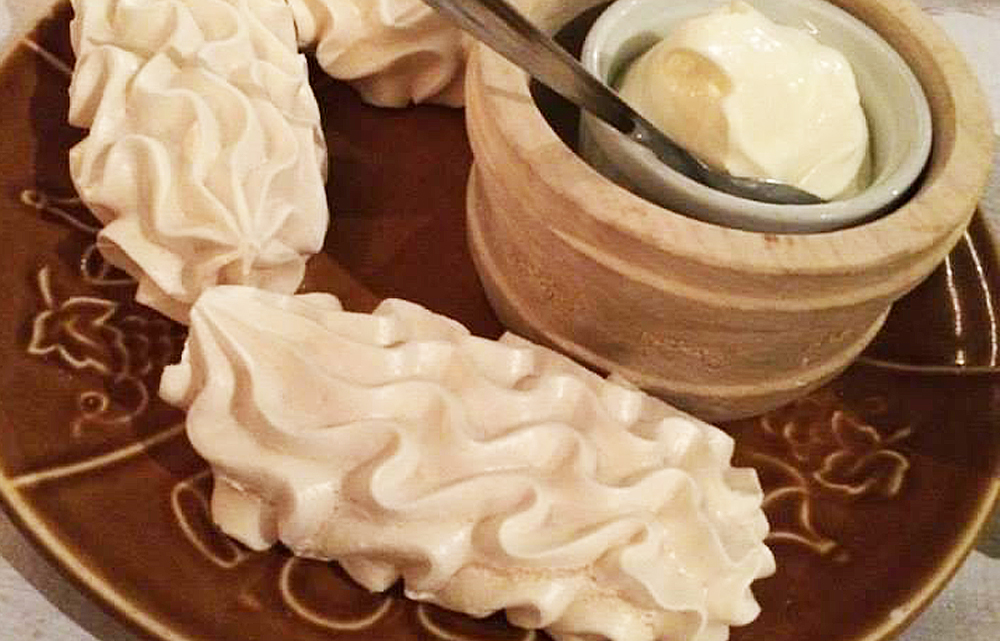 Swiss Meringue Traditional Dessert From Switzerland