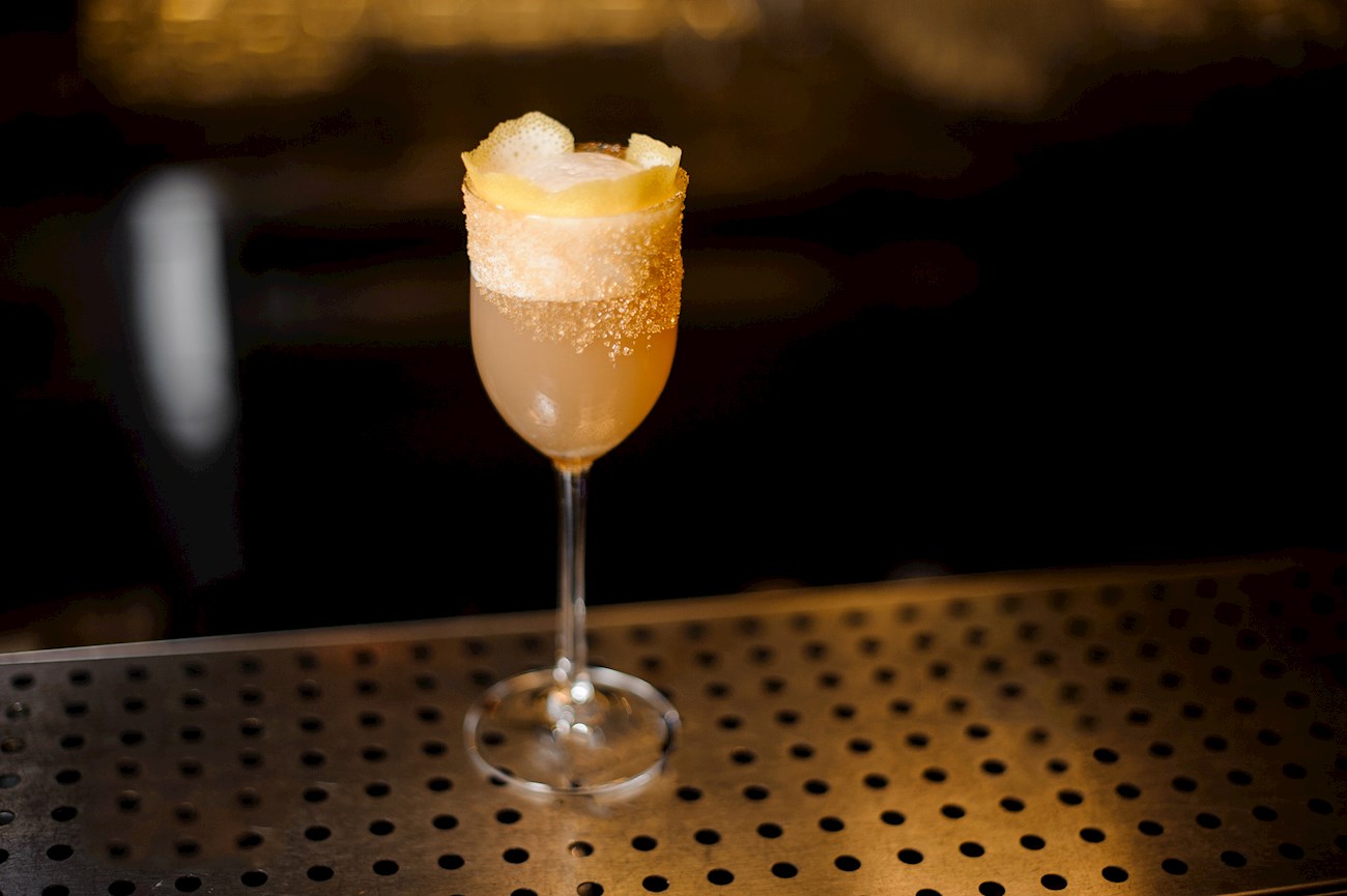 Brandy Crusta Local Cocktail From New Orleans, United States of America