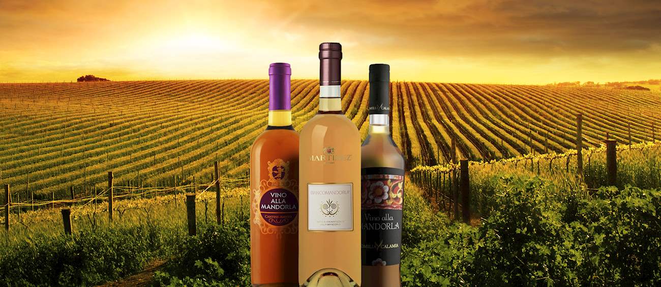 Vino Alla Mandorla Local Dessert Wine From Sicily, Italy