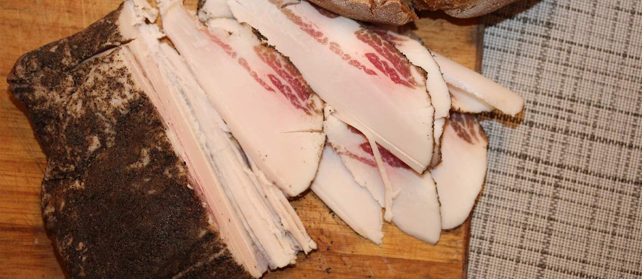 Guanciale Local Cured Meat From Italy, Western Europe