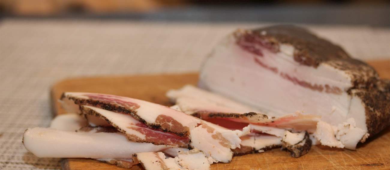 Guanciale Local Cured Meat From Italy, Western Europe