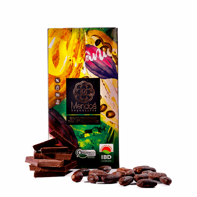 Mendoá Chocolates Organico 100% Cacau Com Nibs - Best Gourmet Products ...