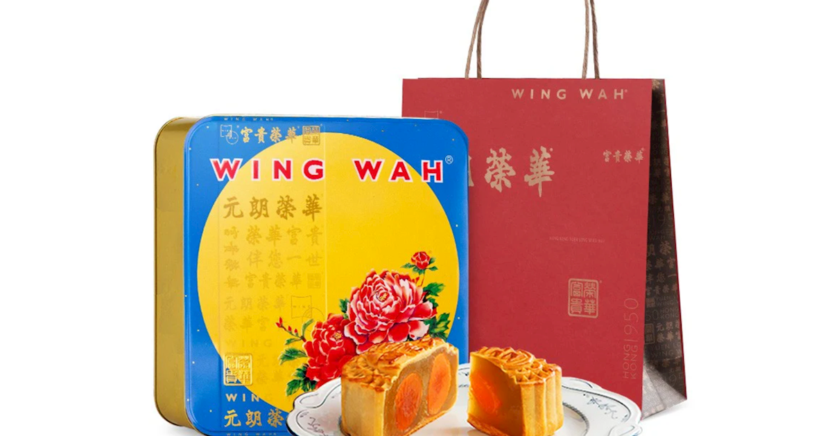 Wing Wah Double Yolk White Lotus Paste Mooncake - Best Gourmet