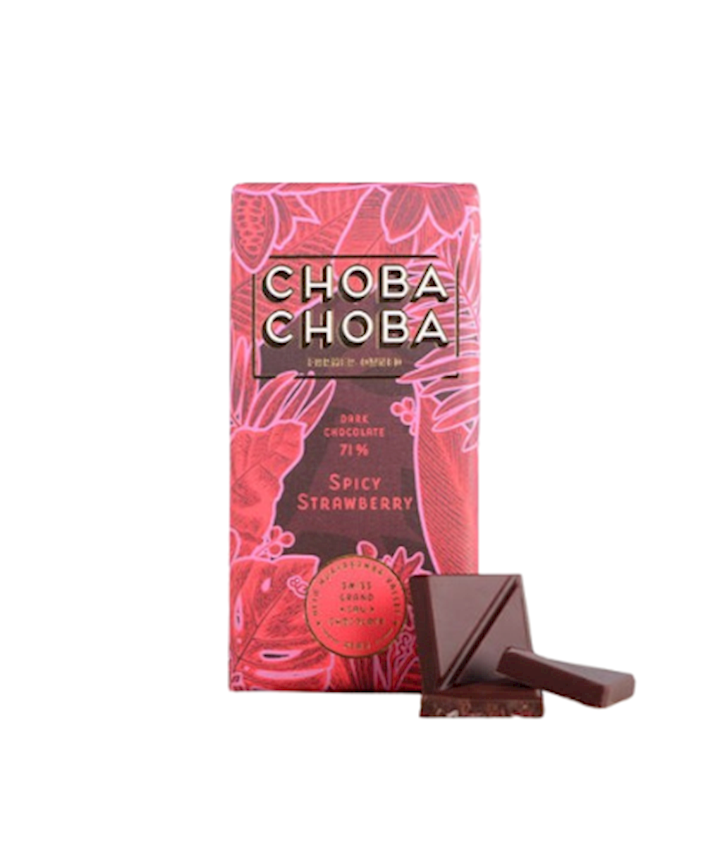 Choba Choba Dark Chocolate 64% with Spicy Strawberry - Best Gourmet ...