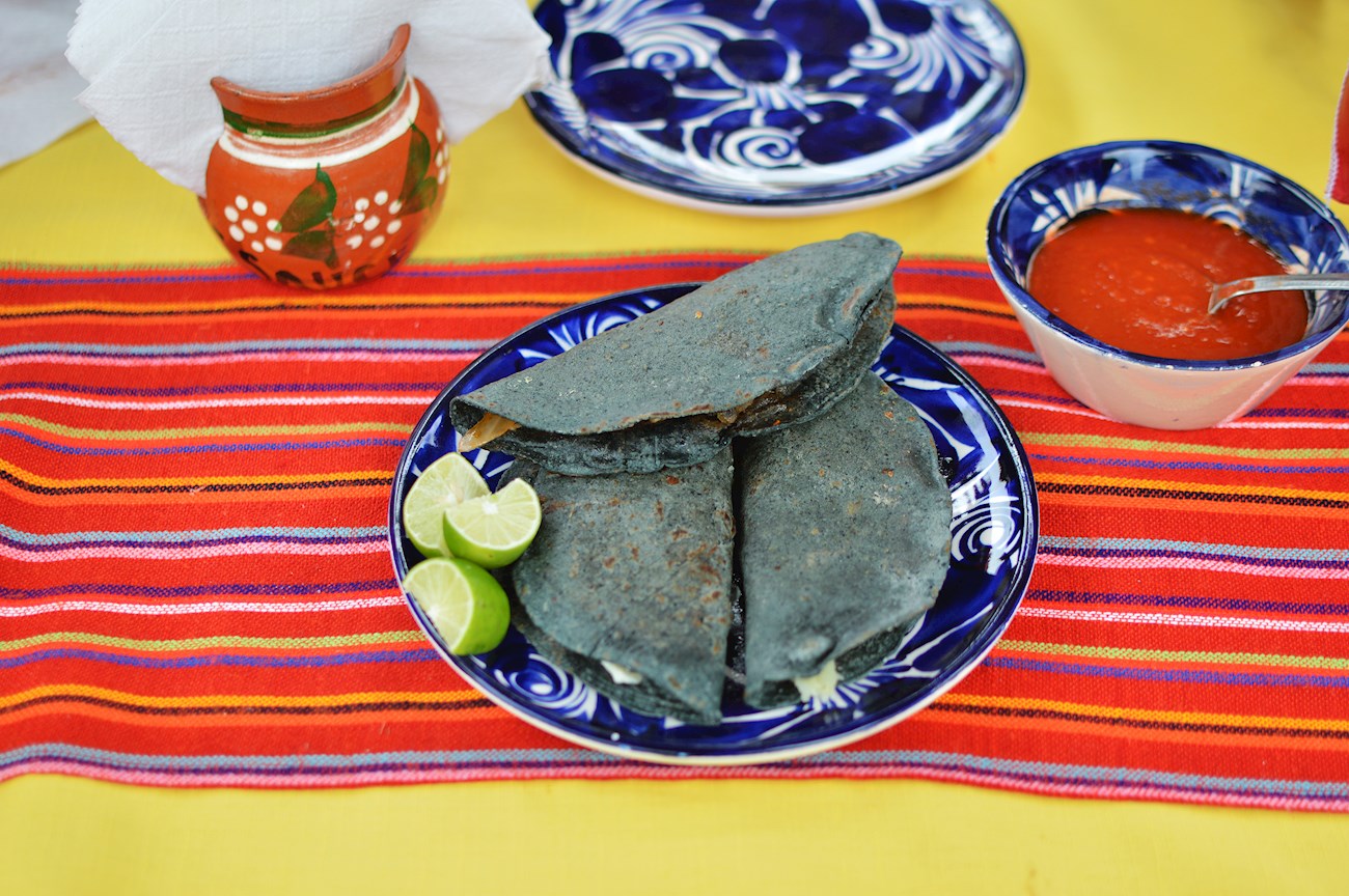 Blue Tortillas With Squash Blossoms And Nopales Authentic Recipe