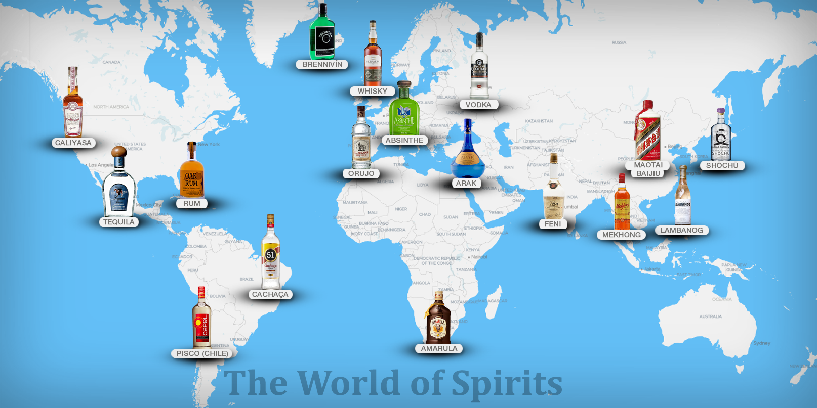 Spirits of the World: 134 Spirit Types  TasteAtlas