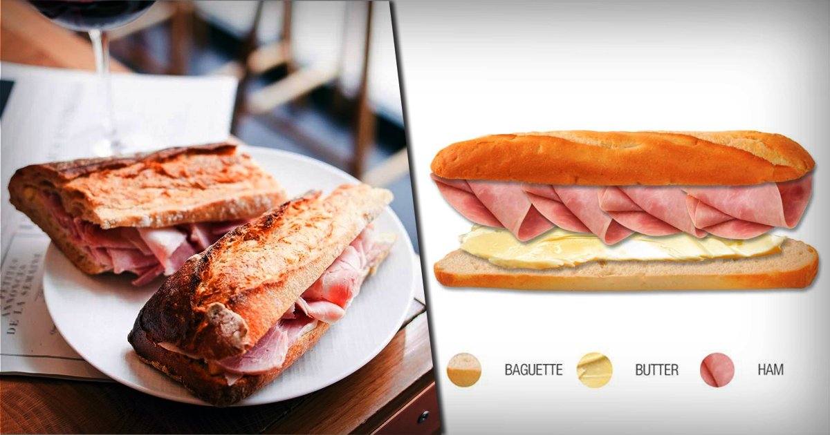 jambon beurre traditional sandwich from paris france jambon beurre traditional sandwich