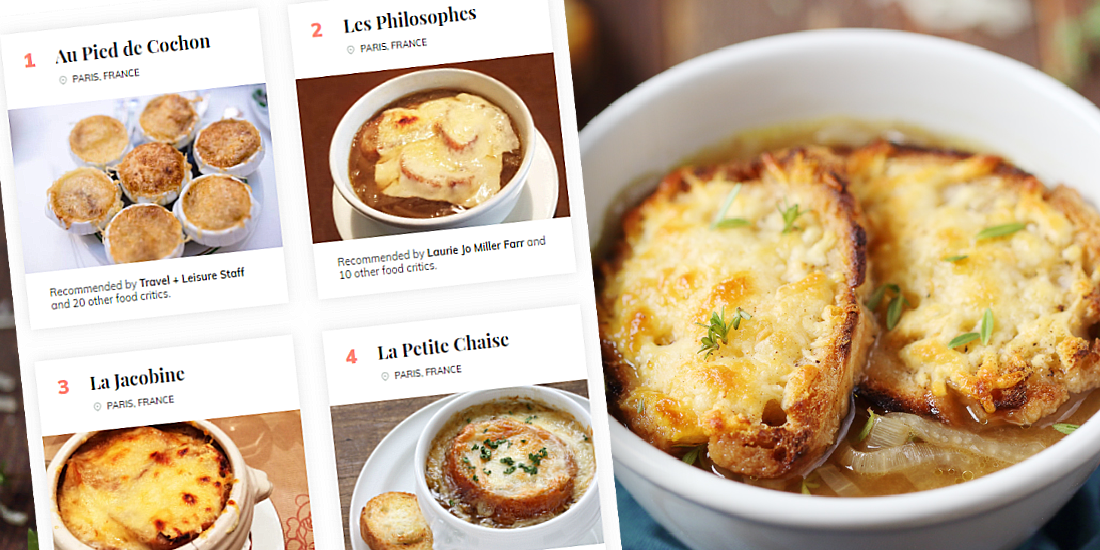 Where to Eat the Best Soupe à L’oignon in the World? TasteAtlas
