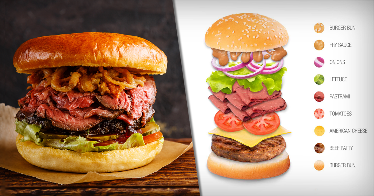 Pastrami Burger Traditional Burger From Salt Lake City, United States