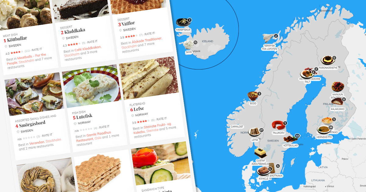 Scandinavian Food Map Local Food in Scandinavia TasteAtlas